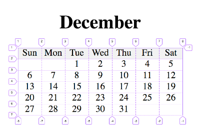 A Calendar in Three Lines of CSS